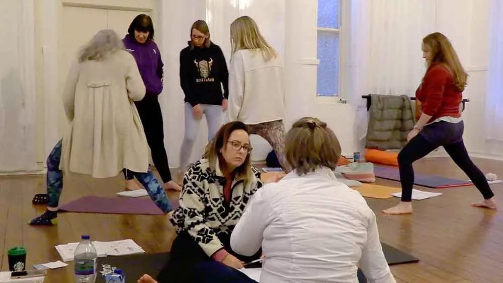 Yoga Class in progress